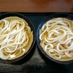 かぐら - 冷かけうどん(並)＆温かけうどん(並)