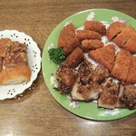 ディオ - 買ってきた揚げ物を盛りつけました(2019.02.13)