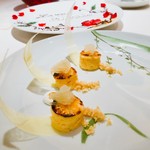 ロゼット - ツノみたいな薄い飴細工がフォトジェニックな一皿♫