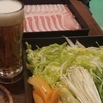 たなか屋 - 野菜盛り・肉・びあ