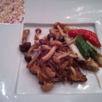 香桃 - 羊肉スライス、白葱、占地の黒胡椒ソース炒め ☆