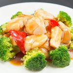 Stir-fried scallops with oyster sauce