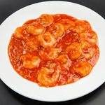 Shrimp boiled in chili sauce