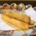 御料理 寺沢 - 白い果実の天ぷら