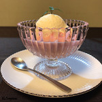 御料理 寺沢 - いちごみるくにバニラアイス