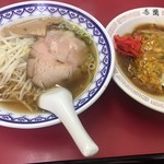中華料理　香蘭飯店 - 柳麺（ラーメン）＋天津飯