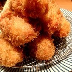 とんかつ檍 - カキフライ俵積み！