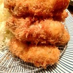 とんかつ檍 - カキフライ俵積み！