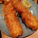 とんかつ檍 - 特大エビフライ