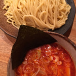 つけ麺屋 やすべえ - ☆辛味つけ麺 麺大にて(*´ω`*)辛味MAX,にんにく★