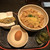 野らぼー - 肉ぶっかけうどんの中サイズ(天ぷら、卵はサービス)880円