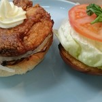 峰屋 - 自家製チキン竜田バーガー(^-^)/