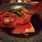 魚匠 銀平本店 - 金目鯛煮魚（2150円）ニラ（2019年１月）