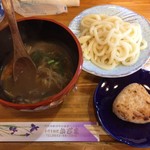 手作り料理 かざま - つけめん(うどん)・焼きおにぎりセット