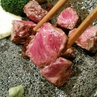 鉄板焼き あおやま - 黒毛和牛ランプ、リフトアップ。