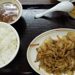天下一 - 豚生姜焼き定食(740円)/ライス大盛(60円)