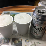すずめ庵 - ビールで乾杯〜♪