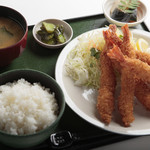 Fried shrimp set meal