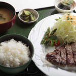 Wagyu beef loin Steak set meal