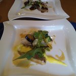 ルブルヴァール - 豚ﾊﾞﾗ肉と栗のﾛｰｽﾄ　お魚料理