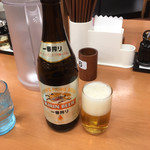 日高屋 - ビールは一番搾り