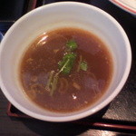 肉そば屋にっこう - つけ汁スープ割り