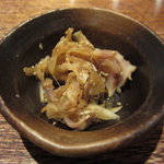 鳥茂 - タマネギとガツの和え物