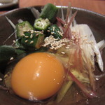 鳥茂 - オクラとミョウガの箸休め１