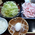 Sukiyaki shabu shabu kaiseki ryouri azuki - ｵﾘｰﾌﾞ夢豚のすき焼き