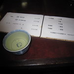 Shinano - 茶碗で出される冷酒・酒の品書き