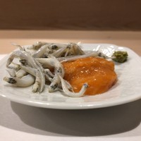 うを徳 - 琵琶湖 鮎 釜揚げ + 能登 海鼠子（このこ）