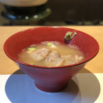 かに旬菜 むすび - 締めは鯛の胡麻よごしをのせお出汁をかけて♪