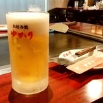 お好み焼 ゆかり - お好み焼 ゆかり＠横浜スカイビル店　小ビール