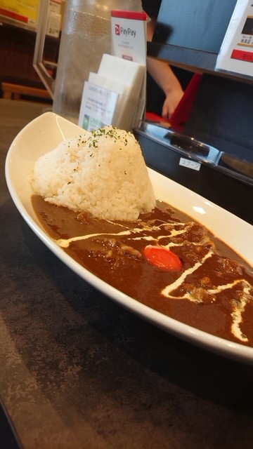 桃谷駅 カレーライス わっしょいグループ自慢の豚骨スープベースの欧風カレー By 天才かずぼん 豚骨黒カレー Mecha 桃谷 カレーライス 食べログ