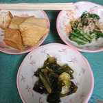 宮城 - 宮城　突出し（厚揚げ・ワカメ・キュウリ酢・春菊）