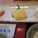 Jukouen - 焼き酒と卵とポテトサラダ、そして海苔。