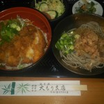 大もりそば - 醤油かつ丼セット（￥1,000）
