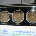 らーめん大 - 麺の目安