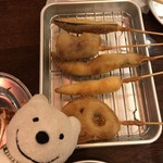 串カツ 串坊 - 串おまかせ Chef's Choice Deep Fried Vegetables and Meat Skewers Assortment at Kushikatsu Kushibo