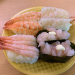 かっぱ寿司 - えび、甘エビ、甘えび軍艦、鮮極生えび
