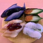 かっぱ寿司 - ナス、穴子、えんがわ、いくら