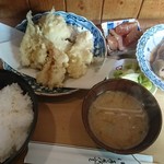 天ぷら銀鱈煮付1500円