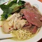 麺屋 六感堂 - 牡蠣潮そば＋炙り和牛増し