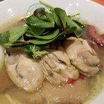 麺屋 六感堂 - 牡蠣潮そば＋炙り和牛増し