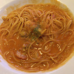 ナポリの食卓 - エビと帆立のトマトクリームシチュー