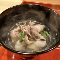 津の守坂 小柴 - 猪とセリの椀