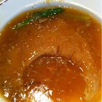 潮夢来 - 特選ふかひれの姿煮こみ、上海蟹ミソあんかけ。