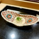 鮨みなと - ［2019/02］酒肴③ かわはぎ 肝 シャリ