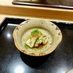 鮨みなと - ［2019/02］酒肴⑤ 厚身の穴子 ポン酢 おろし わけぎ