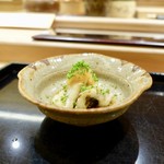 鮨みなと - ［2019/02］酒肴⑤ 厚身の穴子 ポン酢 おろし わけぎ